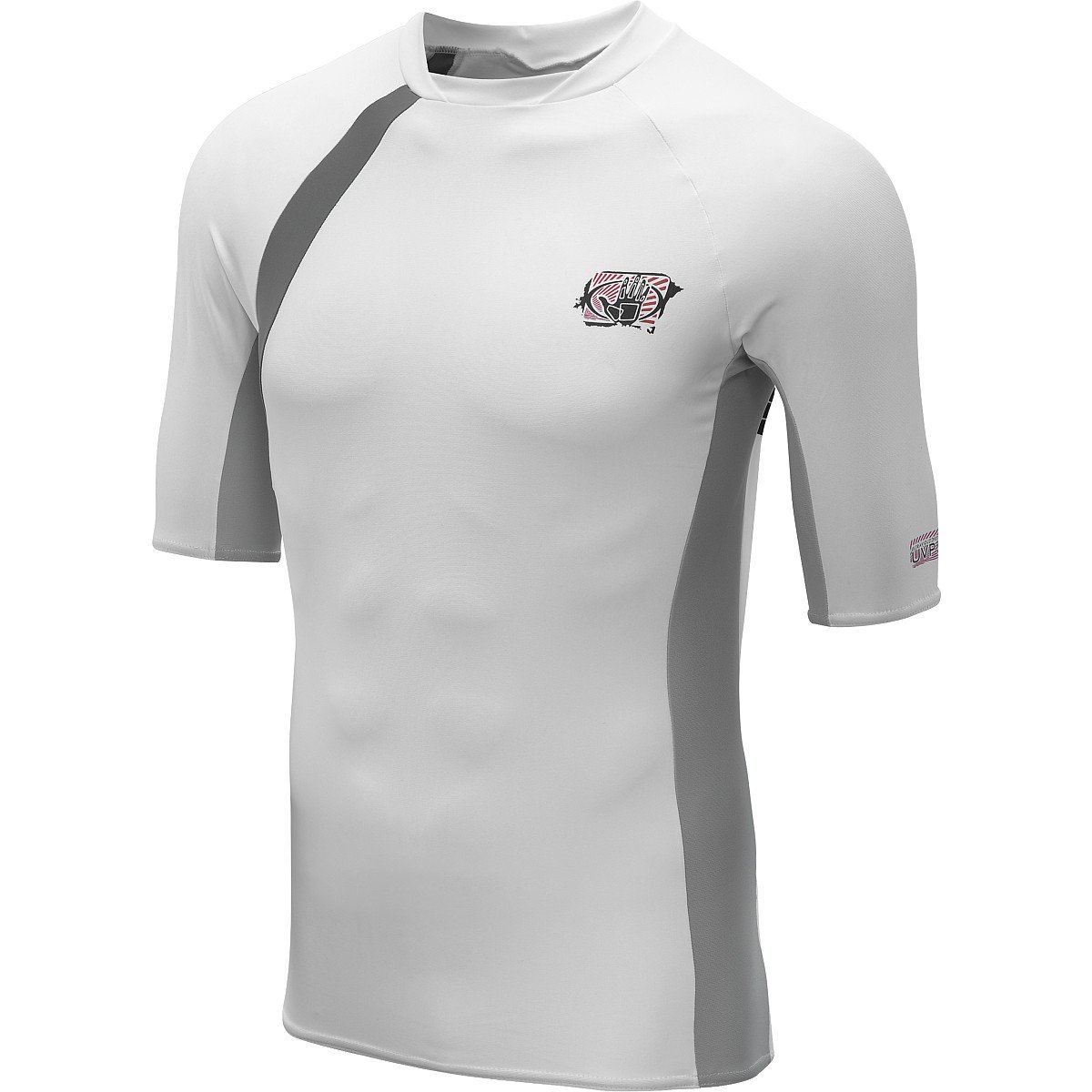 Men's Performance Short Arm Rashguard, White/Silver, Medium-image-23