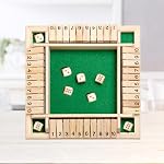 Jeu de table en bois traditionnel jeu de table, Family Classics Version Table Jeux Classroom Party 10 Nombres 4 Sidedgame Adultes Intérieur