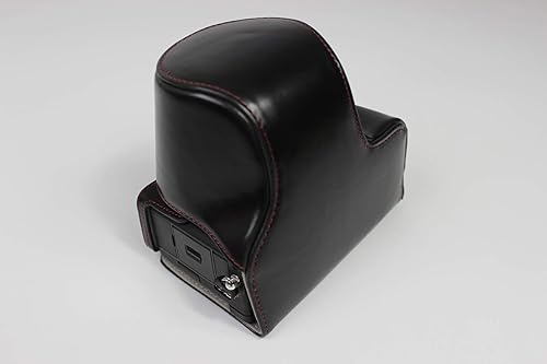 Miniatura 8 de BolinUS - Funda A7C, hecha a mano de piel sintética de cuerpo completo para cámara Sony Alpha A7C con apertura inferior de lente de 1.102-2.362 in