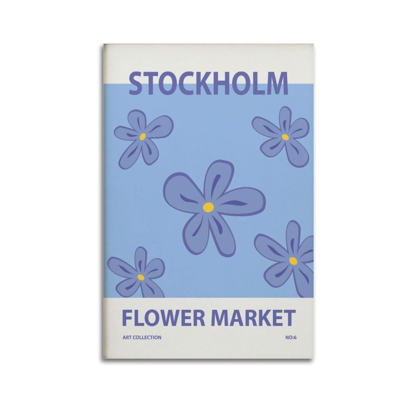 xiaoxiaoshen Stockholm Flower Market Botanical Canvas Poster Wall Art Prints Room Aesthetic Murals Bedroom And Living Decorations 24x36inch(60x90cm)