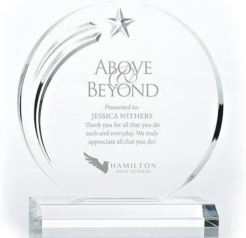 Miniatura 2 de Trofeo grabado personalizado - Acrílico - Estrella fugaz - Premio para empleados - Añadir su logotipo