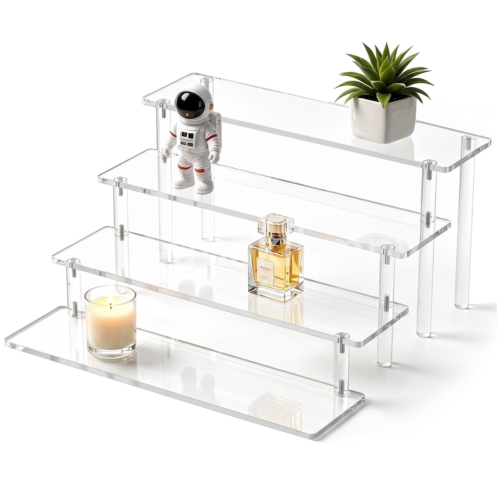 Acrylic Display Riser 4 Tier for Perfume,Figures &amp; Cupcake
