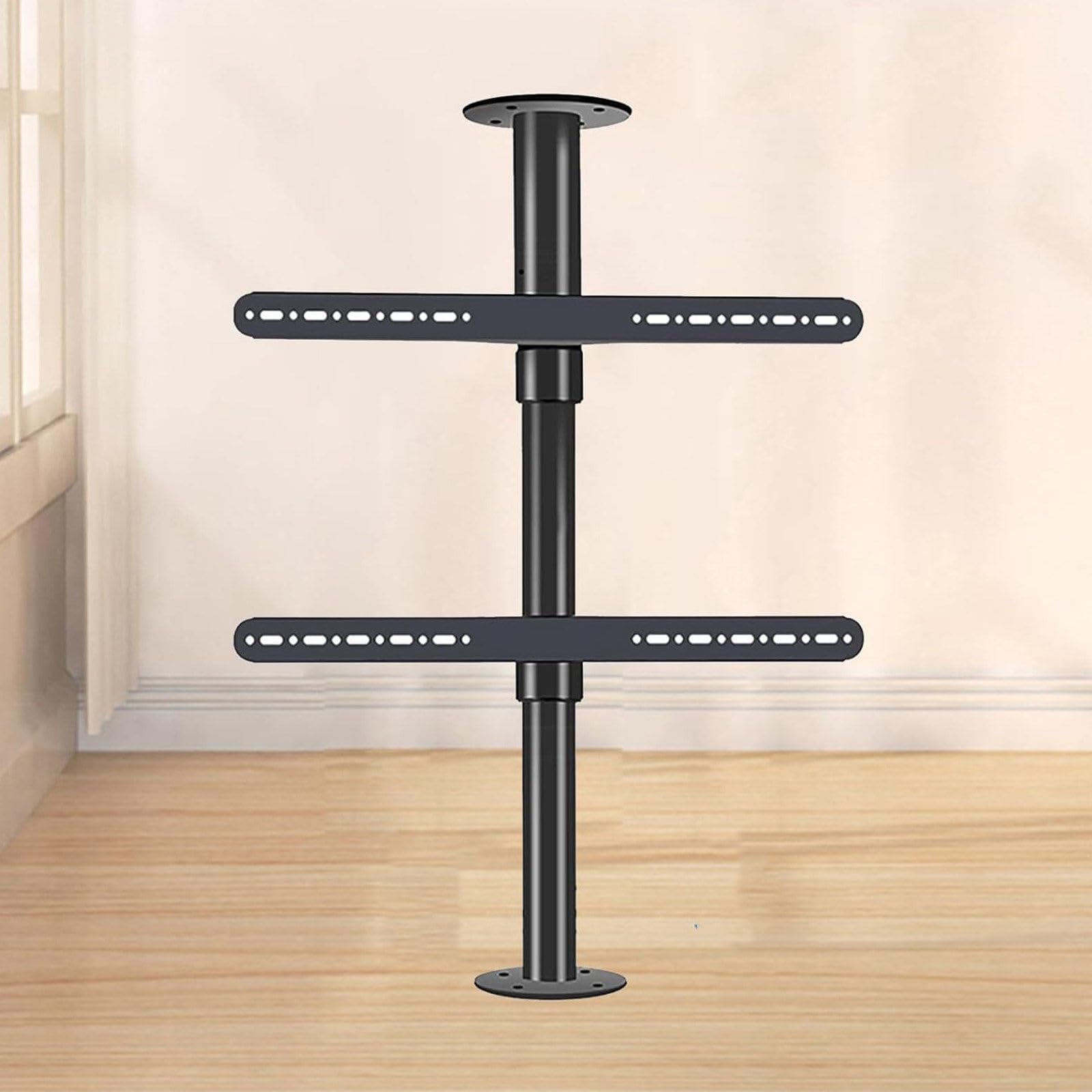 Soporte de techo para TV giratorio ajustable de 32 a 75 pulgadas, soporte de exhibición giratorio de 360 grados para pantallas LED LCD, apto para pared, suelo y partición
