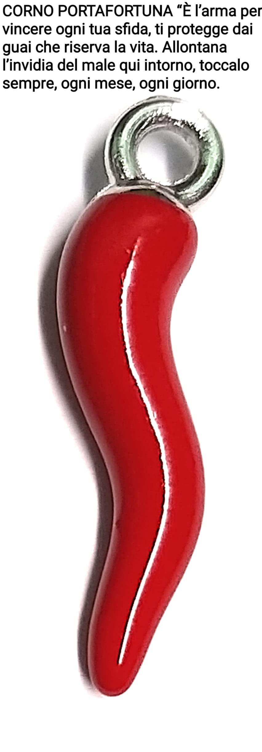 Mavijewel Portachiavi uomo donna in acciaio con pendente corno portafortuna personalizzato scritta/corna/zampa/albero/mano di fatima/civetta/spedizione gratis