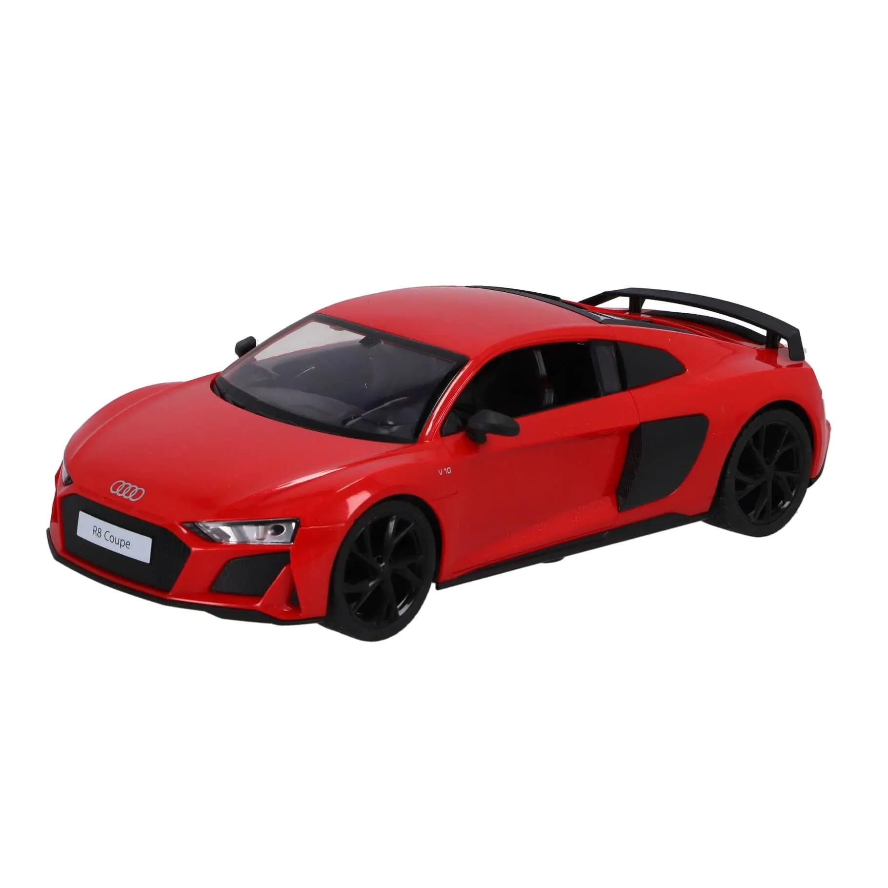 Dynatech Audi R8 Coupé RC Auto 1:14 Rosso | Veicolo telecomandato con controllo a 2,4 GHz e luci a LED | Divertimento da corsa per bambini dai 3 anni in su