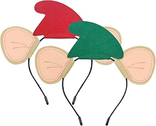 Red Hat Mouse Ears Headband Halloween Mice Headwear Accessories for Women