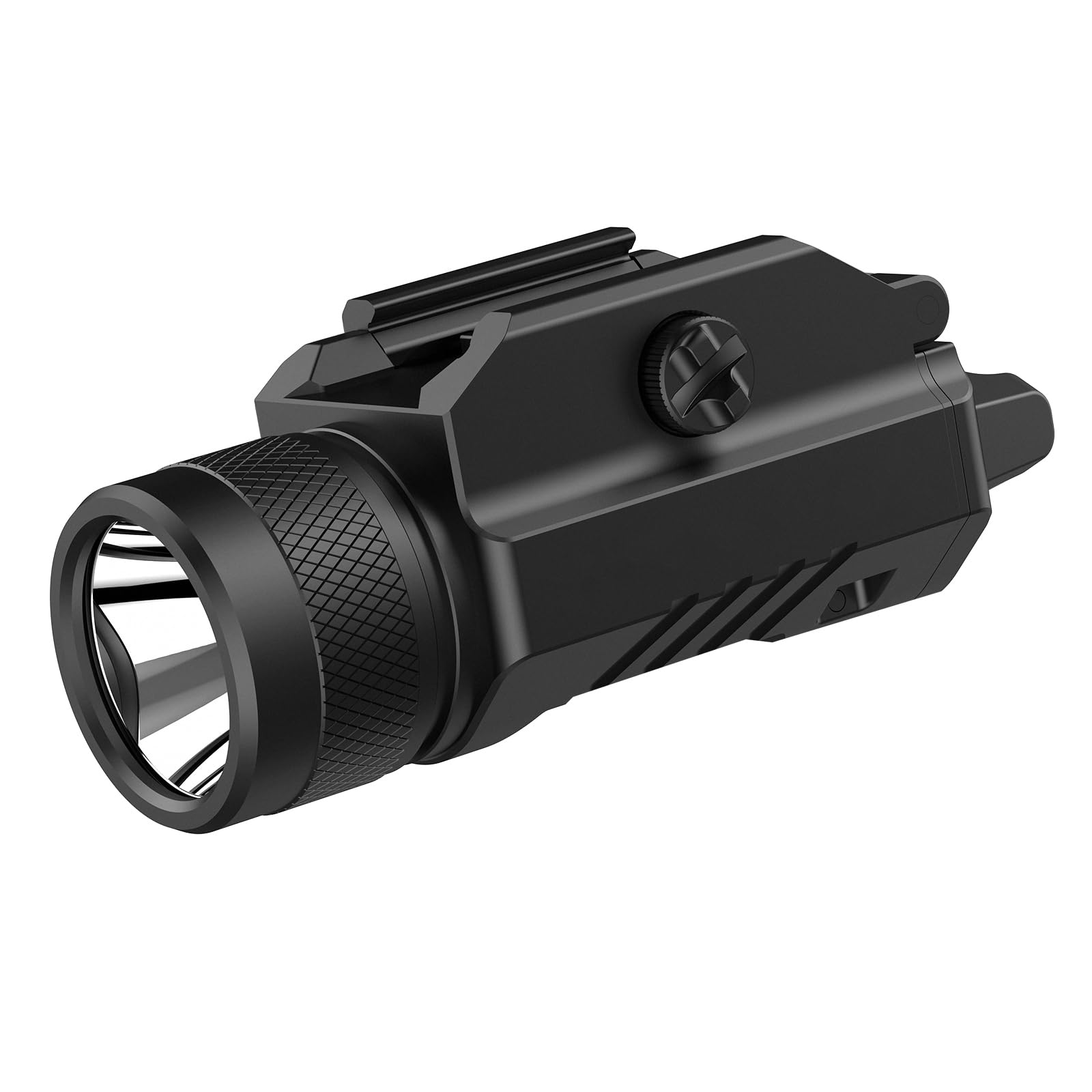 DARKFANG 1250 lumens Picatinny Track Lampe de Poche Tactique, extérieur stroboscopique/Stable/instantané multimode
