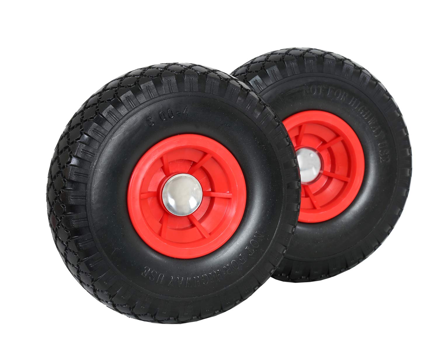 Frosal PU 20 mm / 60 mm Nabe Rad Bollerwagen + Radbefestigung Sackkarre Ersatzrad Vollgummi pannensicher (2 Stück)