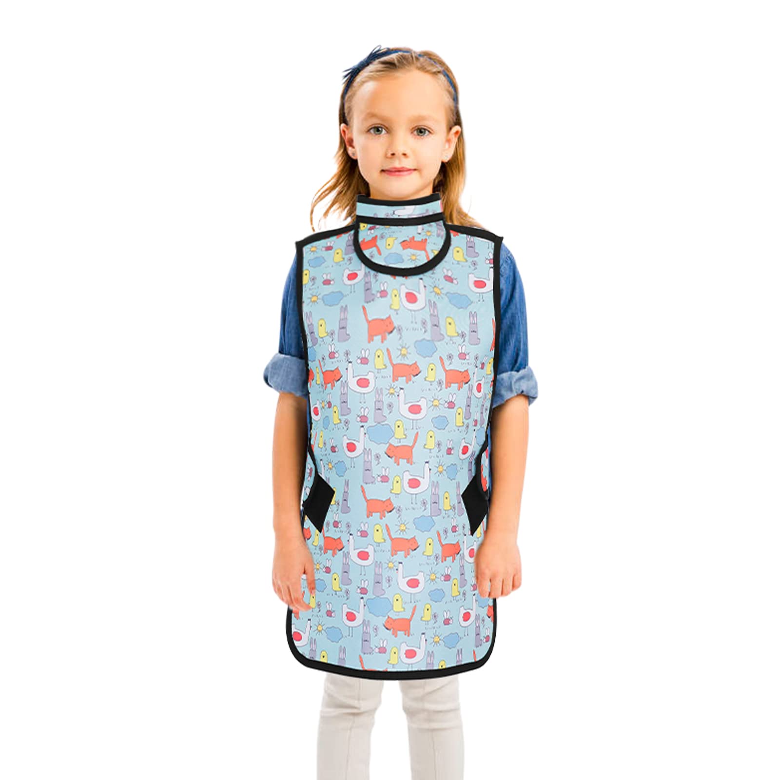 LVCHEN Child Lead Apron with Thyroid Sheild Collar - Lightweight Xray Apron Lead Apron for X-Rays 0.5mmPb Lead Equivalency Protection