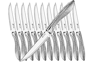 Serrated Steak Knives Set of 12: Precision-Crafted for Culinary Excellence