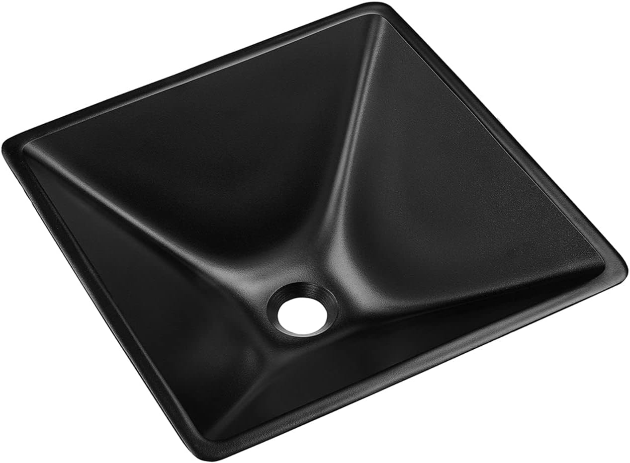 Swiss Madison Well Made Forever SM-VS310, Claire 15.5" Glass Vessel Sink, Black