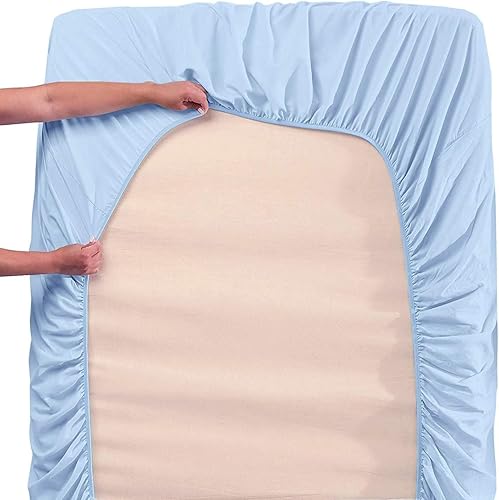 Miniatura 5 de Sábanas bajeras de microfibra de 2 piezas individuales XL (paquete de 2) suaves y cómodas, tamaño individual extra largo, bolsillo profundo de 15