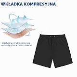 Męskie Spodenki Kąpielowe Szybkoschnące Kąpielówki Szorty Plażowe Surfingowe Szorty z Wkładką Kompresyjną i Kieszeniami