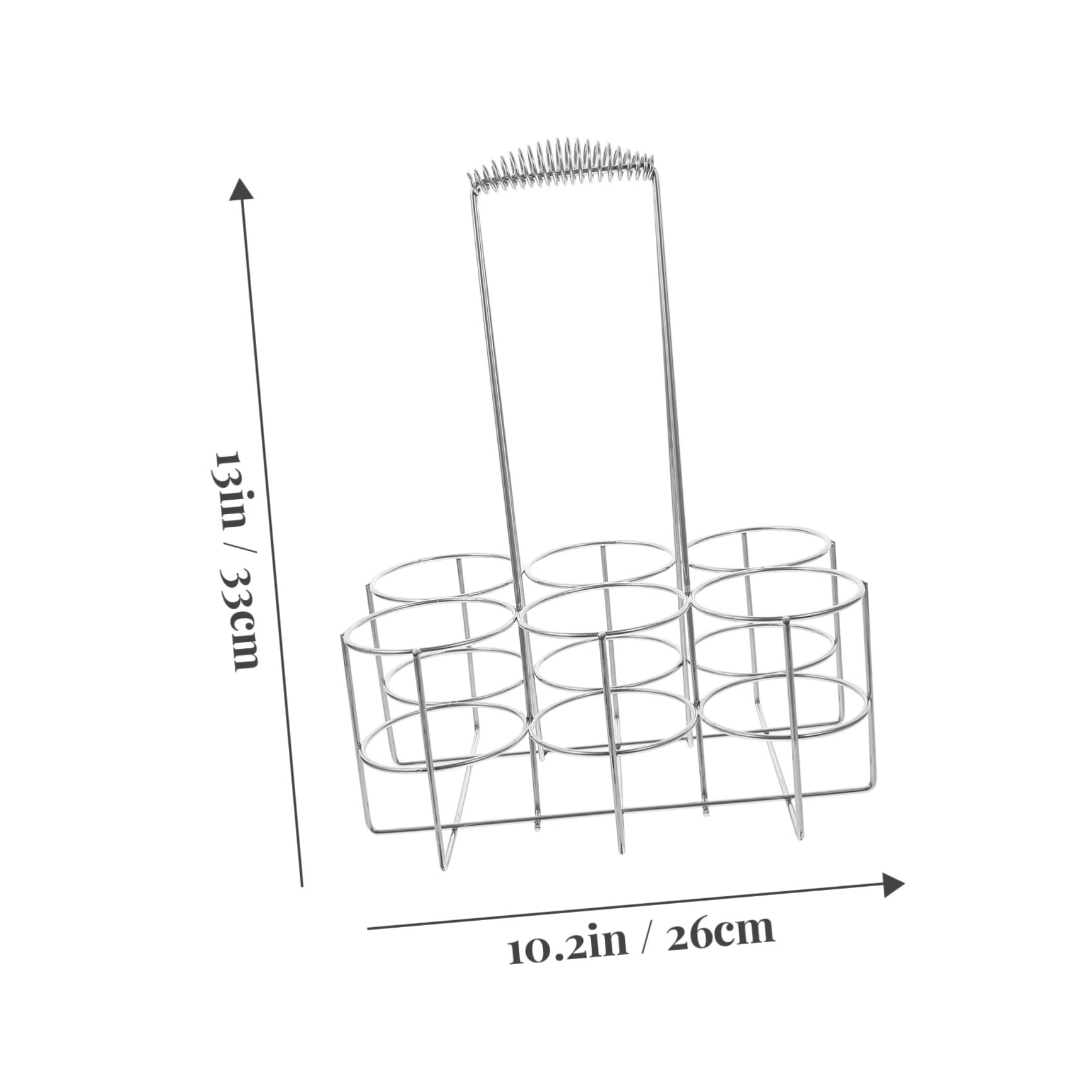 Cabilock Handheld Beer Bottle Rack BBQ Metal Drink Bar Ktv Supply Storage Basket