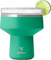 Vista 15 de Reduce Saltini - Vaso de cóctel de 16 onzas, vaso aislado de Margarita con tapa, mantiene las bebidas frías durante 10 horas, alternativa al vaso