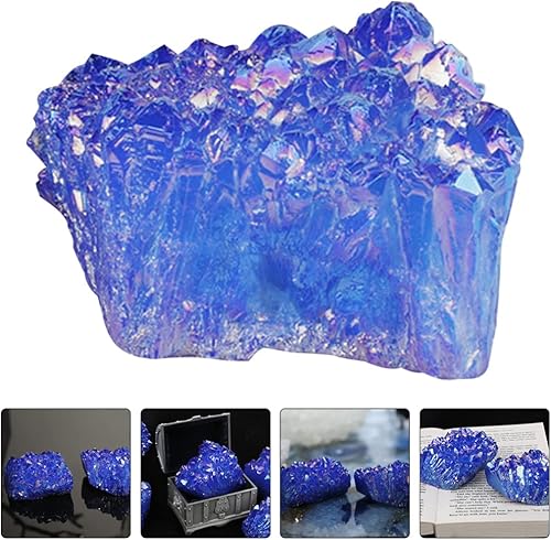 Miniatura 6 de BESPORTBLE Geode Crystals adorno irregular de cristal único para mesa de hogar, oficina, decoración de escritorio, 2.2 x 1.8in