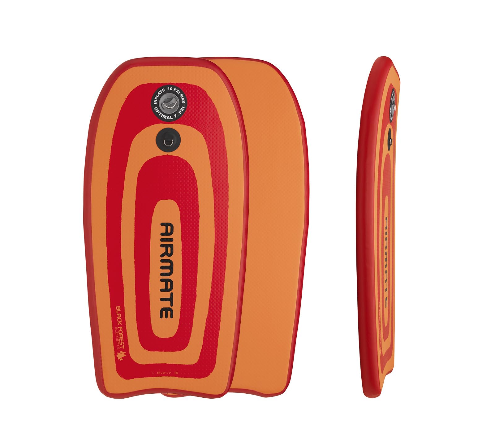 AIRMATE L 43 " Bodyboard Inflatable - Boogieboard aufblasbar - Sportgerät - Für Erwachsene
