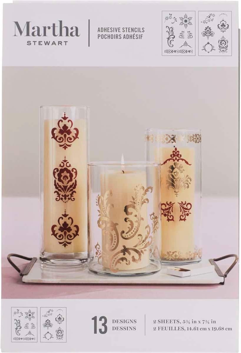 Martha Stewart Crafts Adhesive Stencils (5.75 by 7.75-Inch), 32268 13 Scrolls 13 Designs