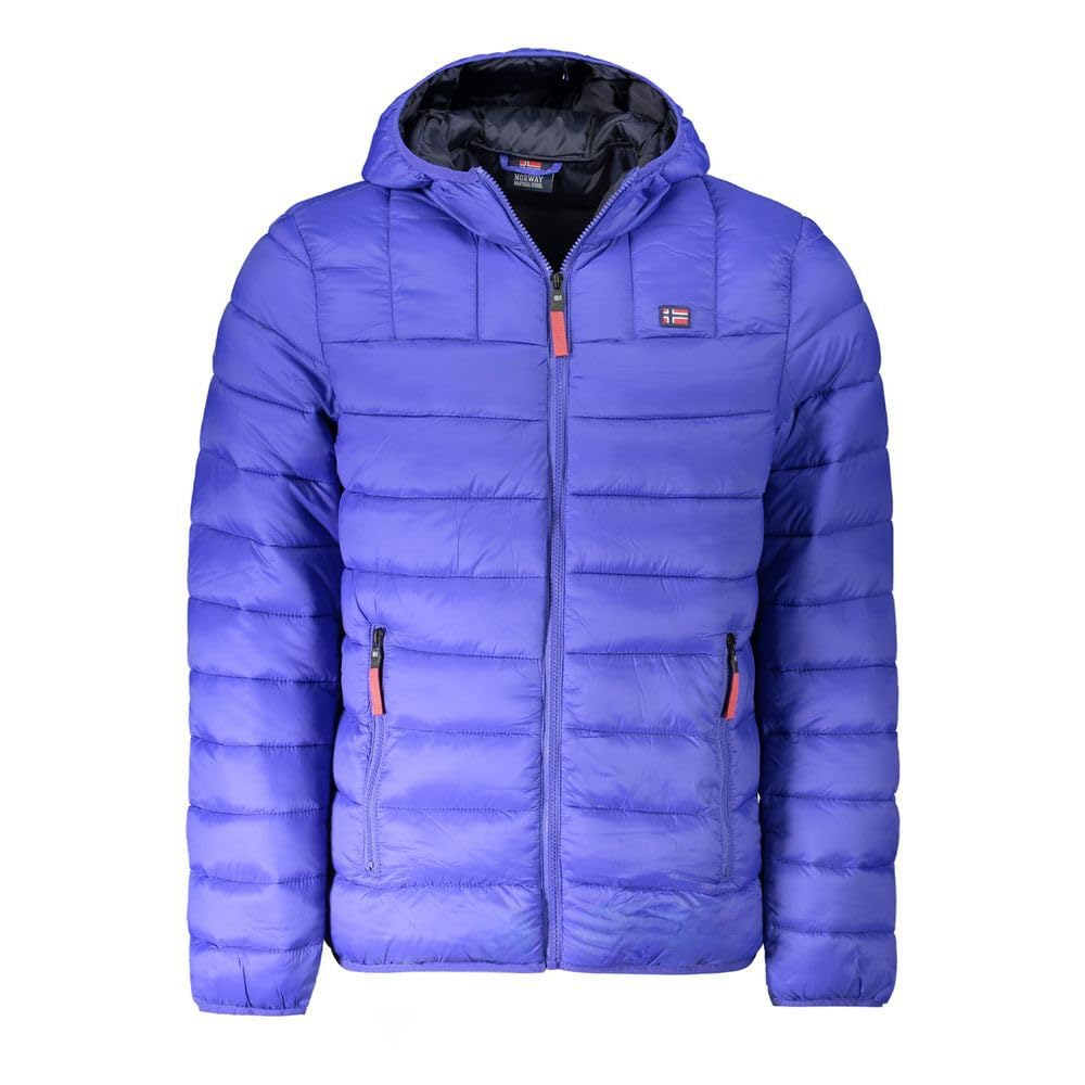 Piumino da Uomo, Giubbino da Uomo, Giacca Uomo 100gr, Con Cappuccio e Zip, Antivento, Traspirante, Leggera, Calda
