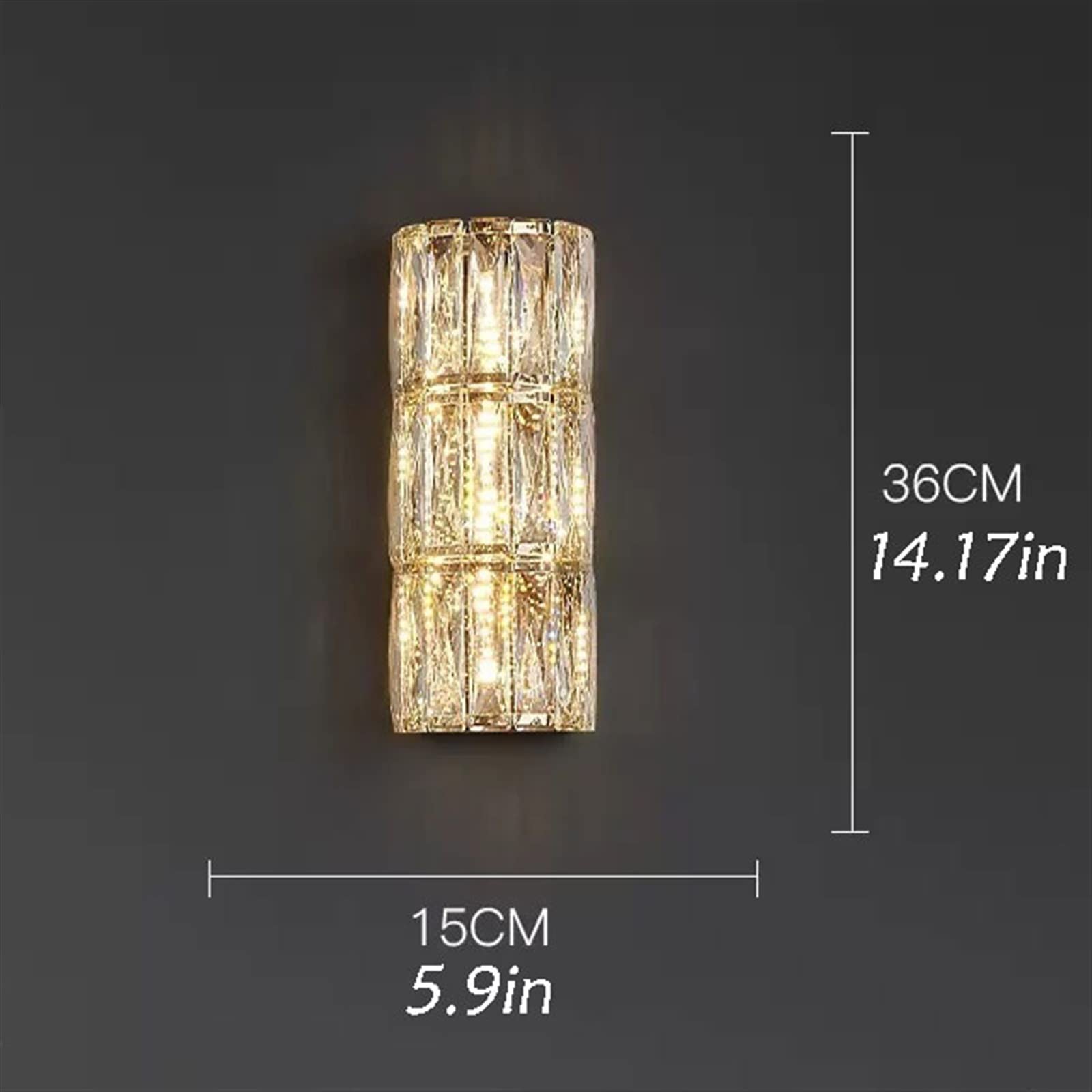 Lampa ścienna Kryształowa lampa ścienna Modna lampa oświetleniowa do dekoracji wnętrz(Średni)
