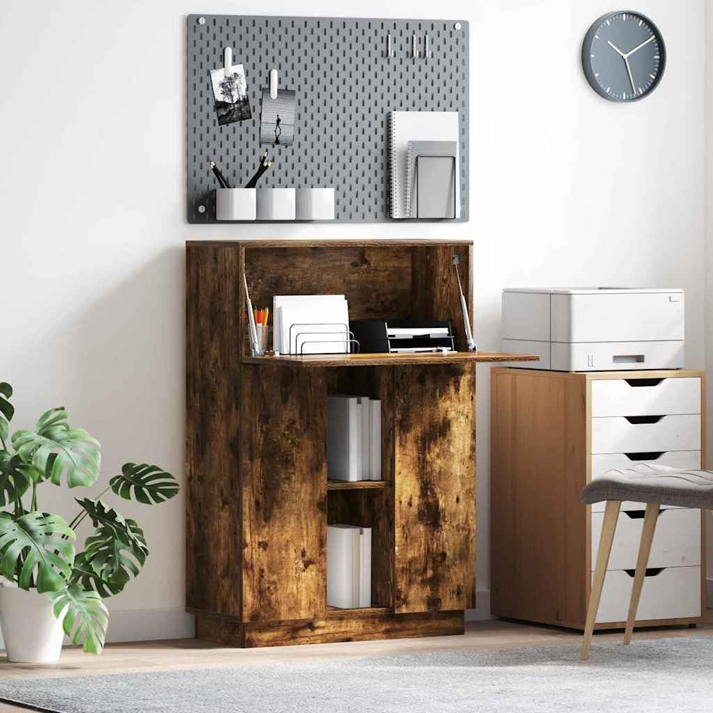 Scrivania per affumicatura, 71,5 x 31,5 x 106,5 cm, materiale in legno, moderno per computer desk con spazio di archiviazione per ufficio, scrivania versatile