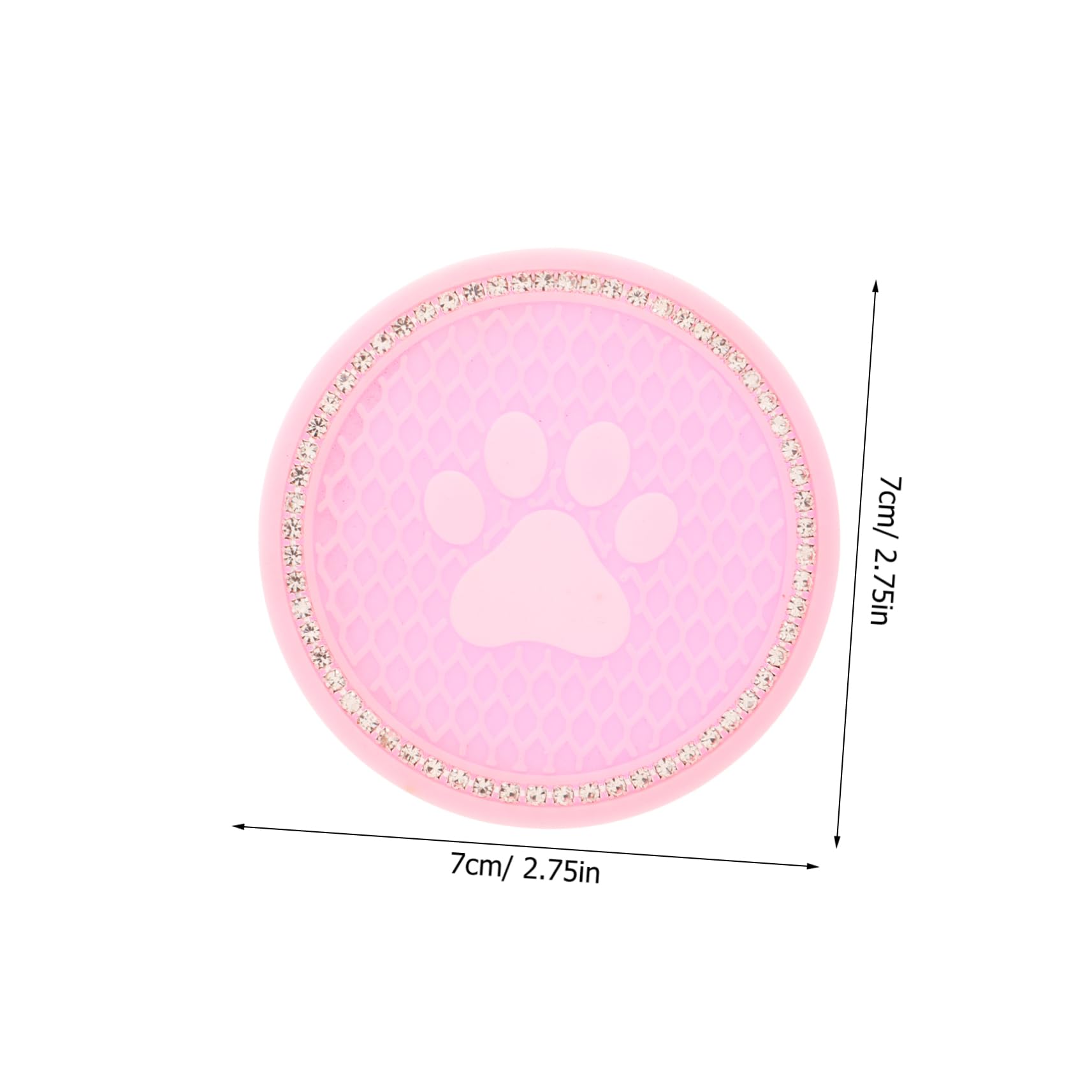 OUNONA Car Cup Mat Silicone -Skid Drink Rhinestone Decoration for Vehicle Insulation and Organization Versatile and Sturdy Vehicle Types