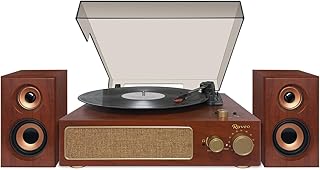 Raveo vitrola studio plus com toca-discos rádio fm usb saída de fone d