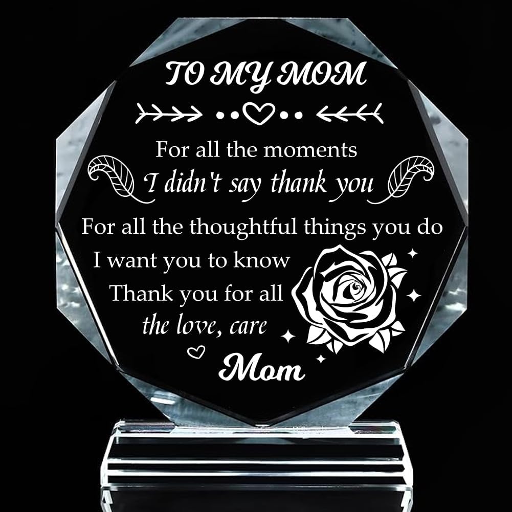 PLIGREAT Mom Gifts from Daughter Son, Acrylic Gift for Mom