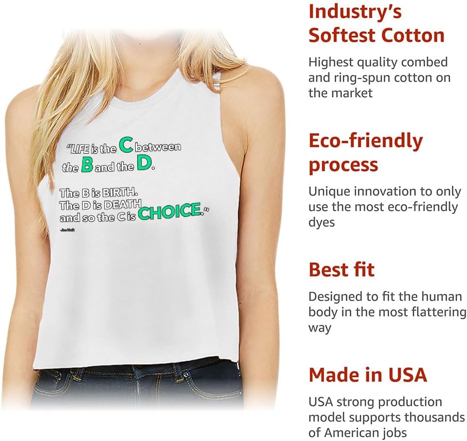 Choice Racerback Cropped Tank - Gift for Her - Cool Design Gift