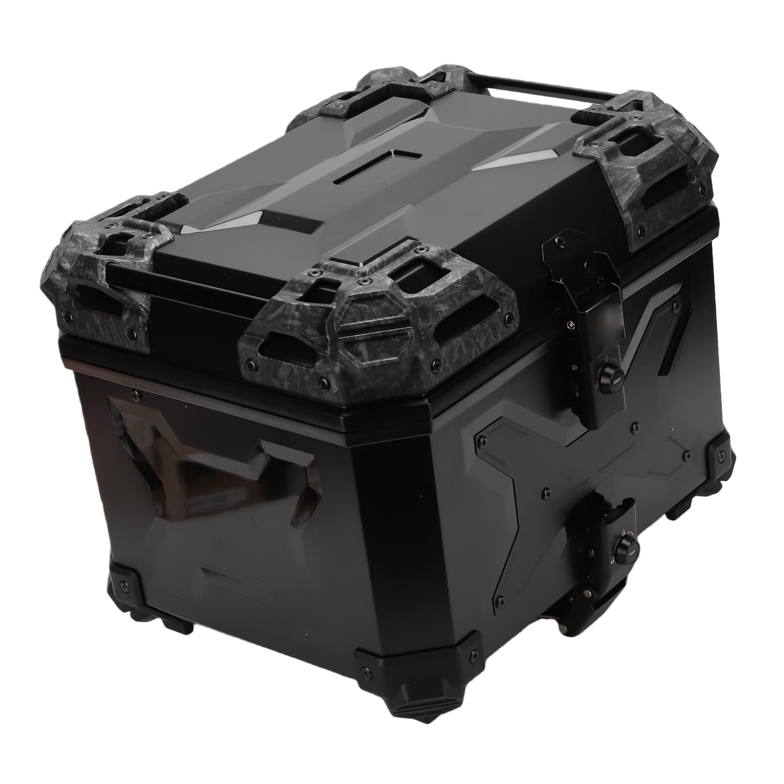 Baúl para Motocicleta de 45 litros, Caja de Maletero con Bloqueo Impermeable de Aleación de Aluminio con de Bloqueo Antirrobo de Doble Llave para Motocicletas con