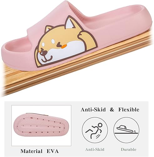 Miniatura 10 de Sandalias para niñas y niños, sandalias para hombre para mujer, antideslizantes, de EVA, para interiores y exteriores, pantuflas de cara sonriente,