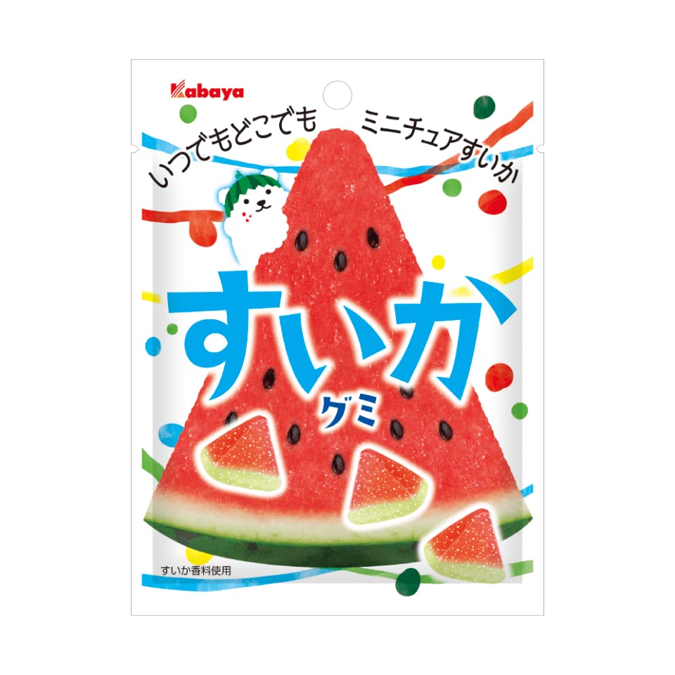 Amazon | カバヤ食品 すいかグミ 50g ×10袋 PSJBOX お菓子 スイカ グミ
