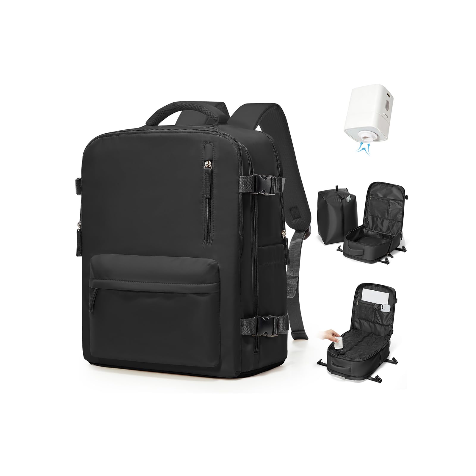 SZSYCN Ryanair Handgepäck 40x30x20 Vakuum Mit Pumpe Flugzeug Rucksack | Ryanair Handgepäck 40x30x20 Vakuum Laptop Rucksack 16 Zoll Anti Diebstahl Tasche Wasserdichte Vakuum Rucksack Mit Pumpe