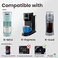 Vista 2 de Cápsulas K Cup reutilizables para Keurig K-Mini, K Mini Plus, K-Express y K Iced con adaptador de PureHQ - Cápsulas Kcups recargables Keurig Mini