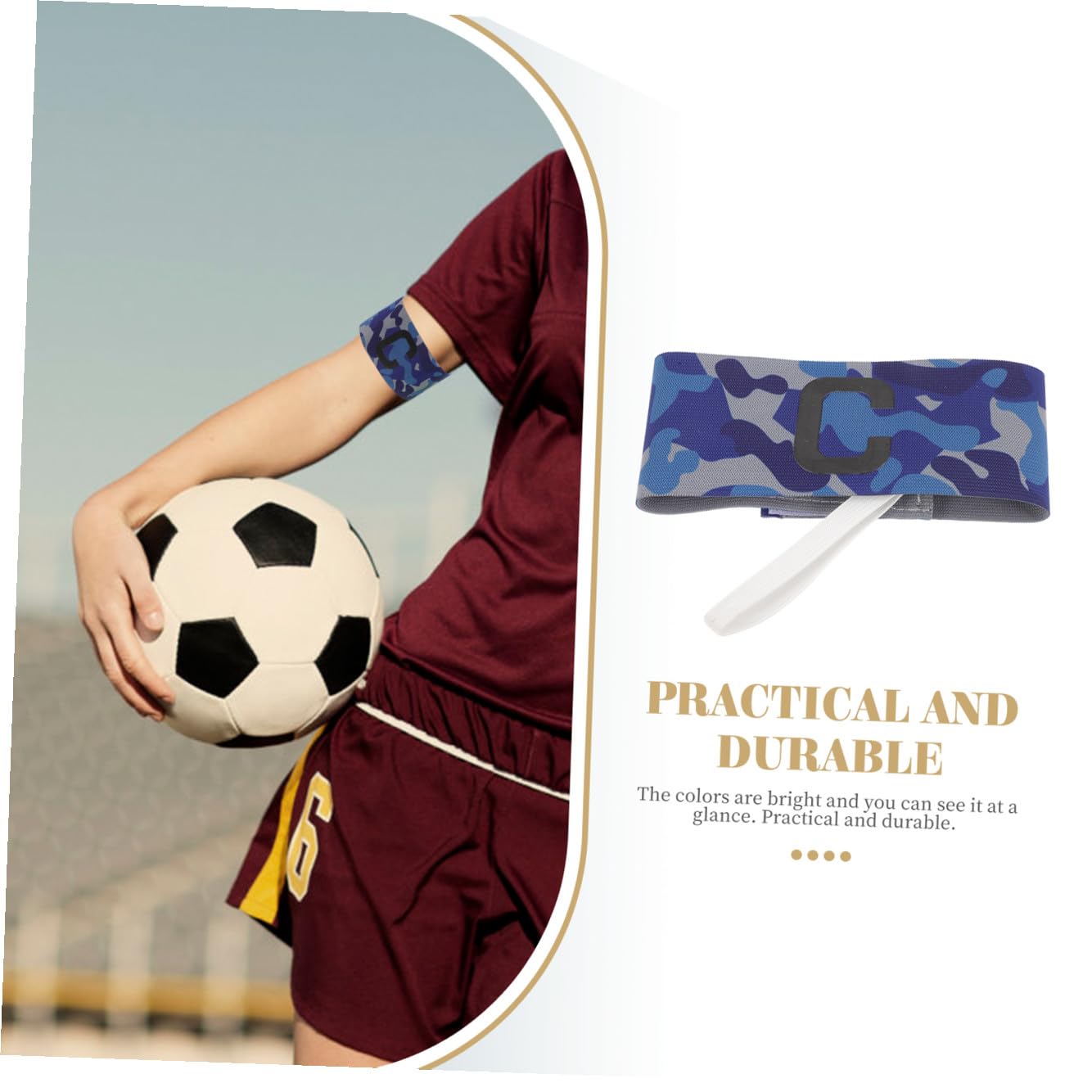 INOOMP 15pezzi Fasce Calcio Resistenti All Usura Bracciali Professionali Per Armbands Regolabili Per Partite Di Calcio Da Arancione