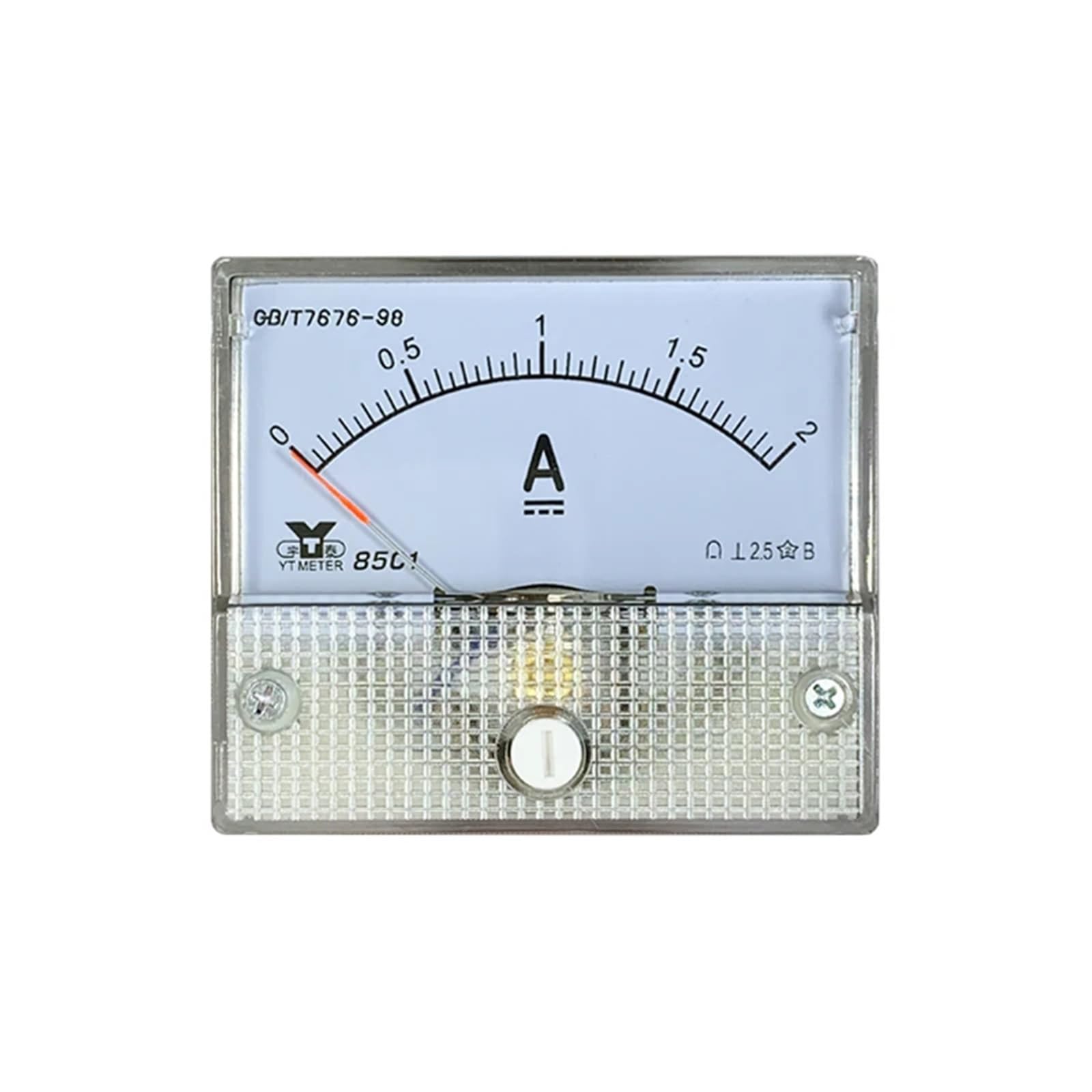 85c1-a ampèremètre cc milliampèremètre microampèremètre 50ua/200MA/1A/2A/3A/5A/10A/15A/20A panneau analogique amplificateur testeur Direct pointeur courant 1 pièces (Size : DC 100uA, Color : DC2mA)