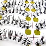 10 Pairs Handmade Transparent Stems False Eyelashes Makeup Eye Lashes
