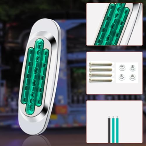 Miniatura 6 de 2 luces LED de marcador de remolque de 16 LED, luz de espacio para montaje en superficie, 5.9 pulgadas, impermeable, sellada, luz indicadora de
