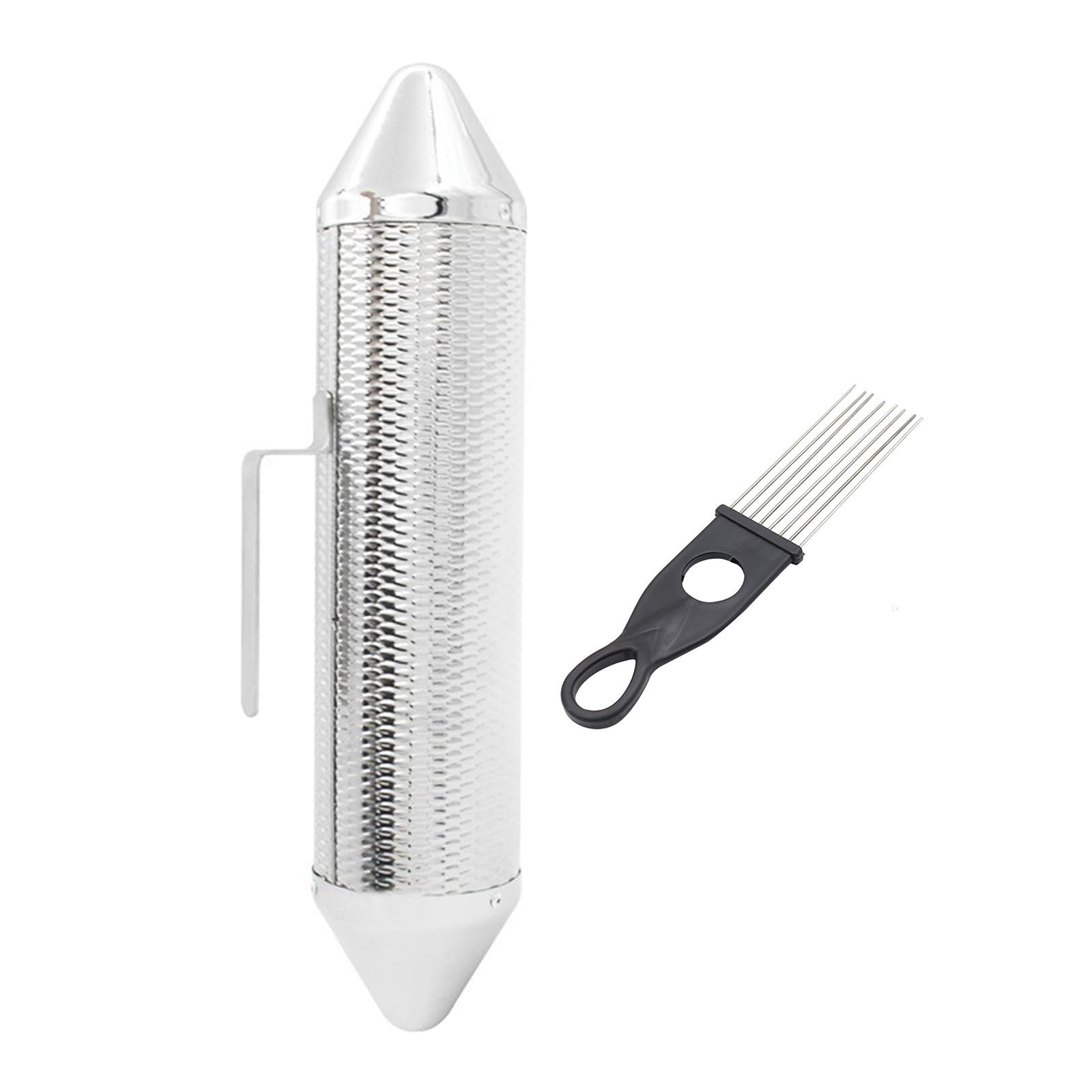 Percussion Guiro - Shaker in metallo per strumenti musicali, con fascia raschiante, strumento di allenamento musicale, shaker in metallo con raschietto
