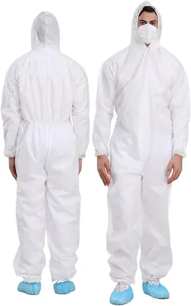 Hazmat Suits 3-Pack or Case of 30, SMS Disposable Paint Suit with Hood & Elastic Wrists, 5 Sizes M to 3X-Large