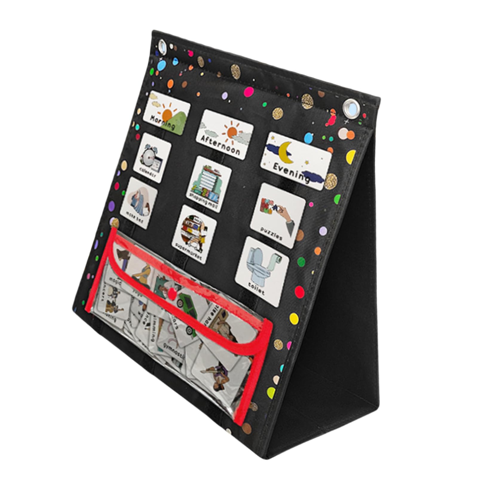 Tsophreniq Kids Daily Routine Chart with 63 Behavior Cards Responsibility Daily Schedule Board Schedule Pocket Wall Planner Behavior for Children
