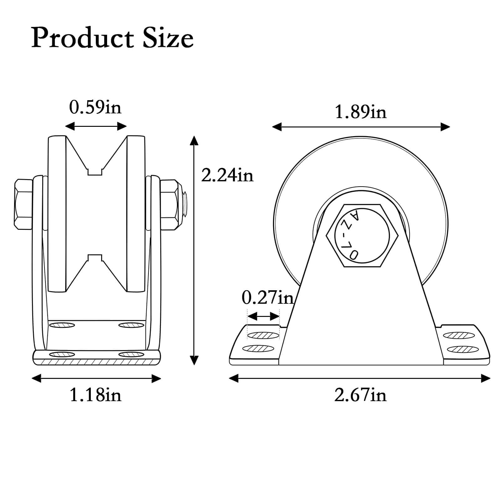 SHINICO 48mm Cable Pulley Wheel Wall Mount, Bearings Inside, V Style 304 Stainless Steel Rope Pulley for Pulley System, Sliding Gate 2Pack