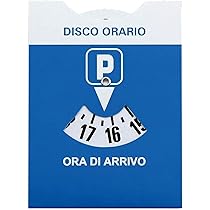 Disco Orario Auto MAXI con Busta Protettiva in PVC – 15×12 CM – BENESSERE In Linea® – Parchimetro Disco Orario Italiano x Auto e Moto – Accessori auto interno – Gadget auto