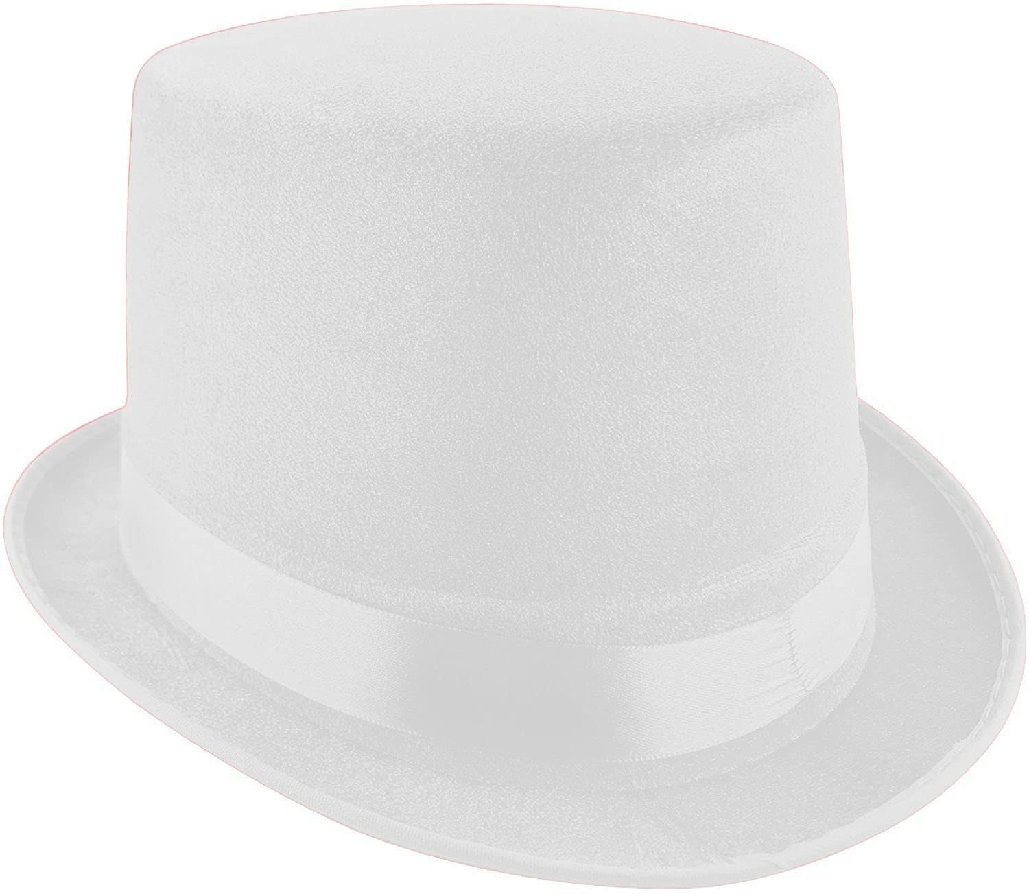 Carnavalife Sombrero Chistera de Copa de Fieltro Satén Gorro de Ronda Mago con Cinta de Raso para Adultos y Niños
