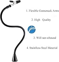 Vista 6 de Mano de ayuda magnética, manos de ayuda de soldadura, soporte de placa de circuito PCB con lámpara de aumento LED 3X, brazos de metal flexibles