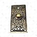 Adonai Hardware Decorative Rectangular Brass Bell Push or Door Bell or Push Button - Antique Brass