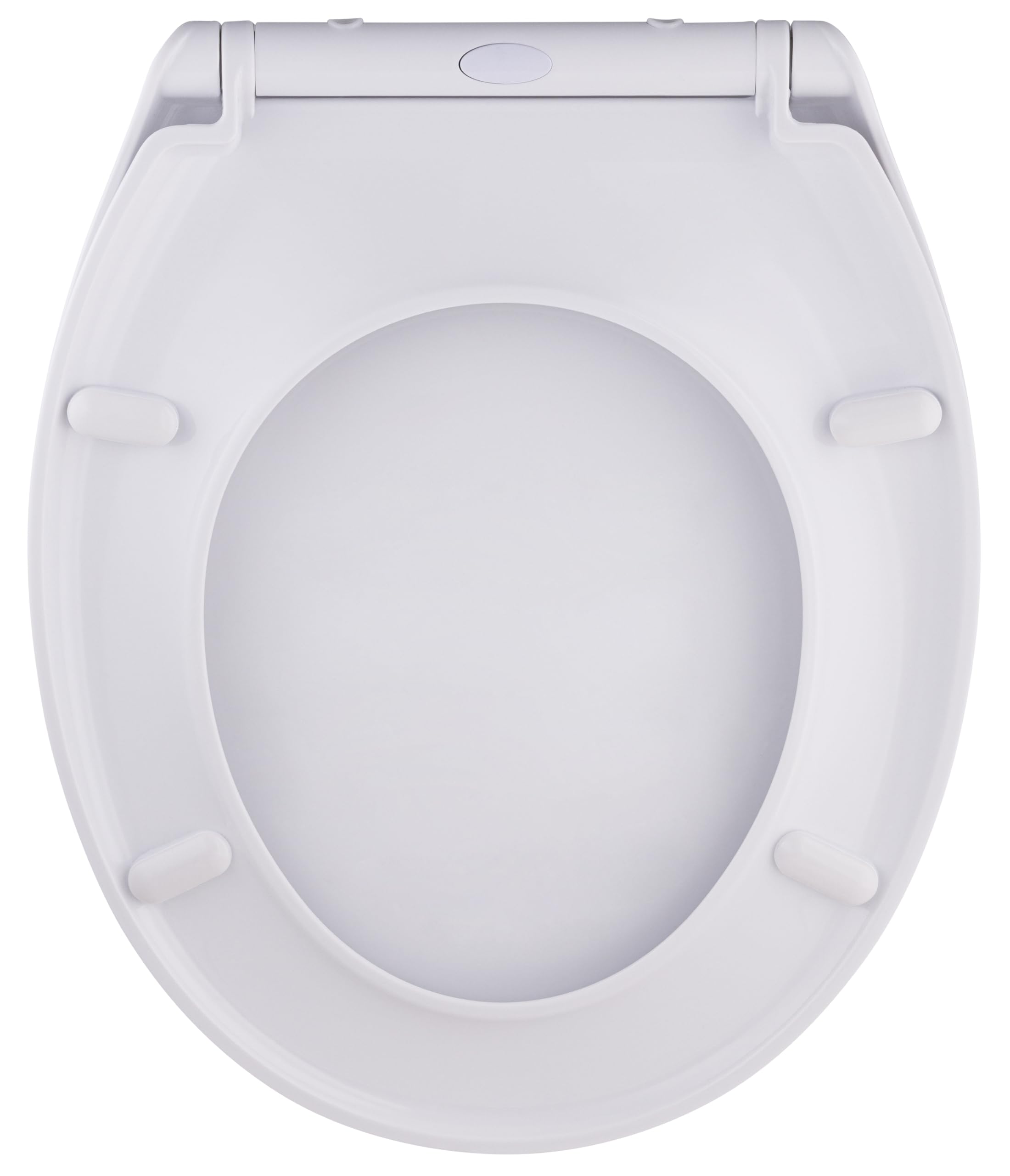 Abattant WC blanc universel clipsable/nettoyage facile - lunette de toilettes frein de chute forme O NOYON & THIEBAULT