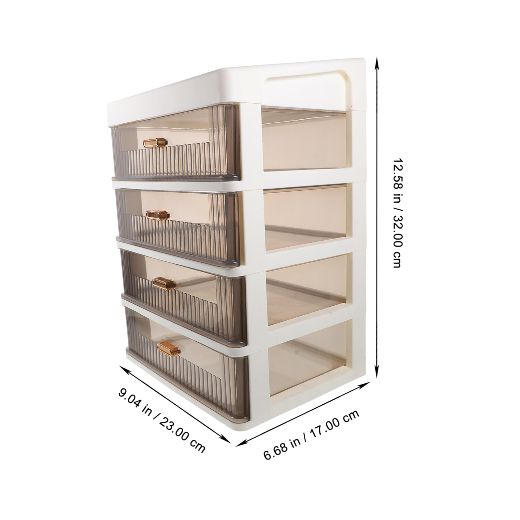 Organisateur de Tiroirs Blanc en Pp avec Structure Multi-niveaux Rangement de Bureau et Maison, Coffret de Rangement à Tiroirs Simple et Moderne