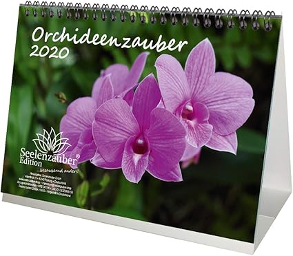 Calendrier De Table Orchidee Et Fleurs Format A5 Avec 1 Carte De Vœux Et 1 Carte De Noel Seelenzauber Amazon Fr Fournitures De Bureau