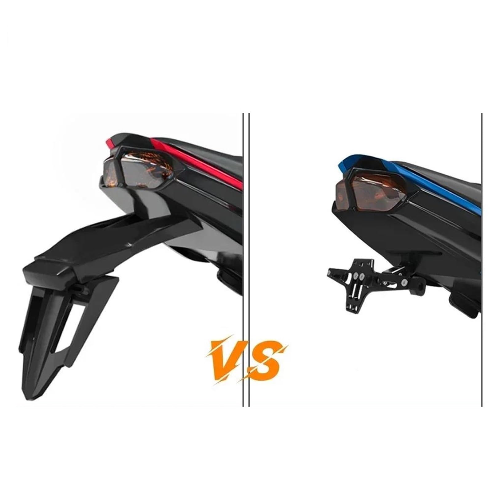 Intermitentes Moto Soporte para Matrícula De Motocicleta para H&Onda Super Grom 125/MSX 125 CB500X CB400 CB1000 Indicadores De Señal De Giro Lámpara De Luz Impermeables(Color 1)